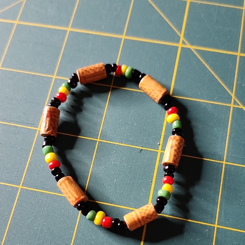 African Inspired Beaded Stretch Bracelet